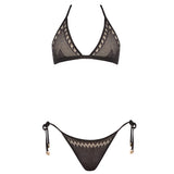 Isola Metallic Knit Low Waist Black Bikini Bottom | Moeva | Bikini Bottom | Each week unveils new pieces—luxury swimwear, fluid resort silhouettes, and elevated summer-to-evening essentials designed to carry you from coastal escapes to city nights.