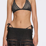 Eze Metallic Knit High-Waist Mini Black Skirt | Moeva | Skirt | Each week unveils new pieces—luxury swimwear, fluid resort silhouettes, and elevated summer-to-evening essentials designed to carry you from coastal escapes to city nights.