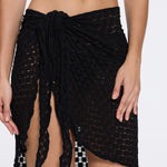Dalina Mini Mesh Wrap Black Sarong | Moeva | Beachwear Skirts | Each week unveils new pieces—luxury swimwear, fluid resort silhouettes, and elevated summer-to-evening essentials designed to carry you from coastal escapes to city nights.