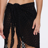 Dalina Mini Mesh Wrap Black Sarong | Moeva | Beachwear Skirts | Each week unveils new pieces—luxury swimwear, fluid resort silhouettes, and elevated summer-to-evening essentials designed to carry you from coastal escapes to city nights.
