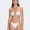 Astrid Mid Coverage Satin White Bikini Bottom | Moeva | Bikini Bottom | Each week unveils new pieces—luxury swimwear, fluid resort silhouettes, and elevated summer-to-evening essentials designed to carry you from coastal escapes to city nights.