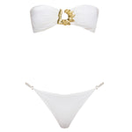 Astrid Mid Coverage Satin White Bikini Bottom | Moeva | Bikini Bottom | Each week unveils new pieces—luxury swimwear, fluid resort silhouettes, and elevated summer-to-evening essentials designed to carry you from coastal escapes to city nights.