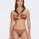 Irma Halter Neck Gold Detail Mid Coverage Satin Brown Bikini Set | Moeva | Bikini | Each week unveils new pieces—luxury swimwear, fluid resort silhouettes, and elevated summer-to-evening essentials designed to carry you from coastal escapes to city nights.