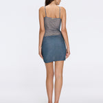 Ferrat Blue Metallic Knitted Halter Mini Dress | Moeva | Dress | Each week unveils new pieces—luxury swimwear, fluid resort silhouettes, and elevated summer-to-evening essentials designed to carry you from coastal escapes to city nights.