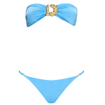 Astrid Mid Coverage Satin Blue Bikini Bottom | Moeva | Bikini Bottom | Each week unveils new pieces—luxury swimwear, fluid resort silhouettes, and elevated summer-to-evening essentials designed to carry you from coastal escapes to city nights.