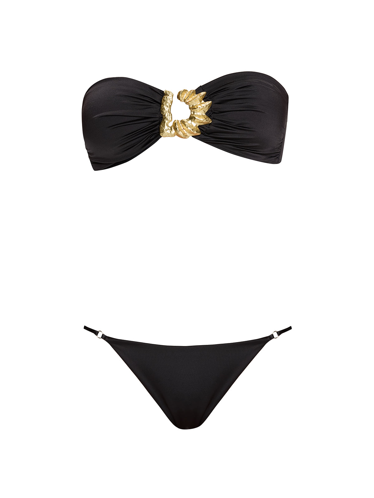 Astrid Mid Coverage Satin Black Bikini Bottom | Moeva | Bikini Bottom | Each week unveils new pieces—luxury swimwear, fluid resort silhouettes, and elevated summer-to-evening essentials designed to carry you from coastal escapes to city nights.