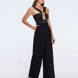Manami Black High Waist Wide Leg Pants | Moeva | Women RTW Pants | Each week unveils new pieces—luxury swimwear, fluid resort silhouettes, and elevated summer-to-evening essentials designed to carry you from coastal escapes to city nights.