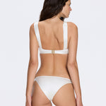 Irma Mid Coverage Satin White Bikini Bottom | Moeva | Bikini Bottom | Each week unveils new pieces—luxury swimwear, fluid resort silhouettes, and elevated summer-to-evening essentials designed to carry you from coastal escapes to city nights.