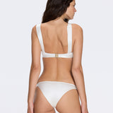 Irma Mid Coverage Satin White Bikini Bottom | Moeva | Bikini Bottom | Each week unveils new pieces—luxury swimwear, fluid resort silhouettes, and elevated summer-to-evening essentials designed to carry you from coastal escapes to city nights.