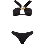Irma Mid Coverage Satin Black Bikini Bottom | Moeva | Bikini Bottom | Each week unveils new pieces—luxury swimwear, fluid resort silhouettes, and elevated summer-to-evening essentials designed to carry you from coastal escapes to city nights.