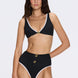 Merrin Black-White V Neck High Waist Textured Bikini Set | Moeva | Bikini Sets | Each week unveils new pieces—luxury swimwear, fluid resort silhouettes, and elevated summer-to-evening essentials designed to carry you from coastal escapes to city nights.