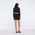 Greta Black Satin Tie Front Shirt And Antonia Skirt Set | Moeva | Set | Each week unveils new pieces—luxury swimwear, fluid resort silhouettes, and elevated summer-to-evening essentials designed to carry you from coastal escapes to city nights.