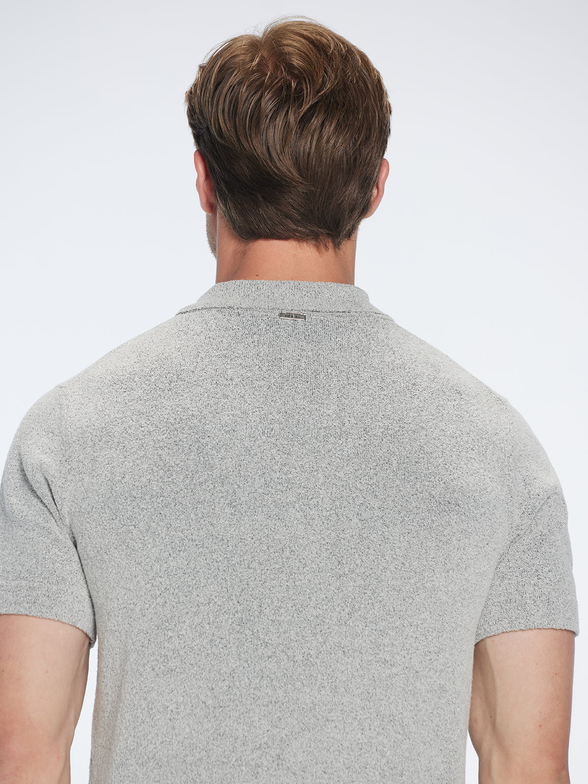 Atticus Grey V-Neck Polo T-Shirt | Moeva | T-Shirt | Each week unveils new pieces—luxury swimwear, fluid resort silhouettes, and elevated summer-to-evening essentials designed to carry you from coastal escapes to city nights.