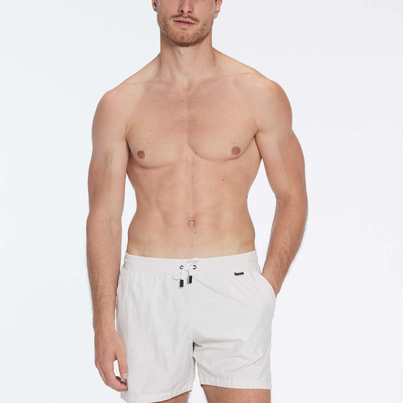 Louis White Quick-Dry Swim Shorts | Moeva | Shorts | Each week unveils new pieces—luxury swimwear, fluid resort silhouettes, and elevated summer-to-evening essentials designed to carry you from coastal escapes to city nights.