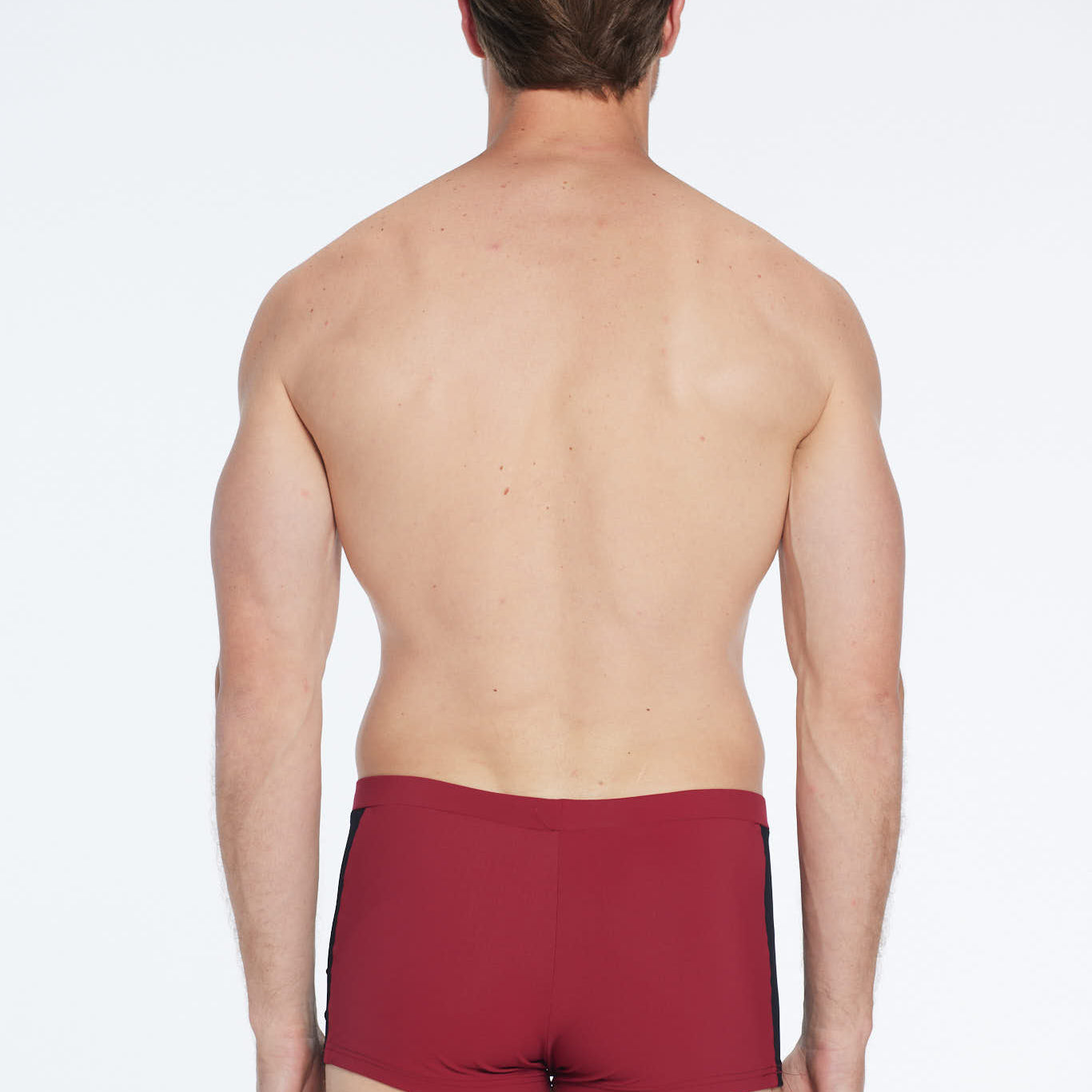 Antonio Bordeaux / Black Swim Trunks with Drawcord | Moeva | Trunks | Each week unveils new pieces—luxury swimwear, fluid resort silhouettes, and elevated summer-to-evening essentials designed to carry you from coastal escapes to city nights.