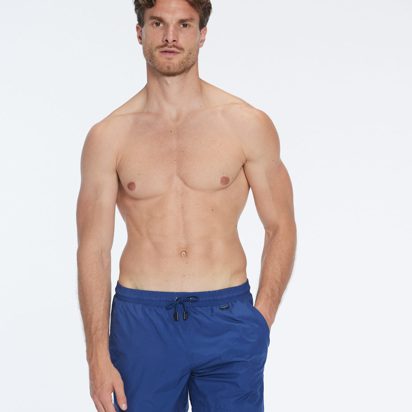 Louis Dark Blue Quick-Dry Swim Shorts | Moeva | Shorts | Each week unveils new pieces—luxury swimwear, fluid resort silhouettes, and elevated summer-to-evening essentials designed to carry you from coastal escapes to city nights.