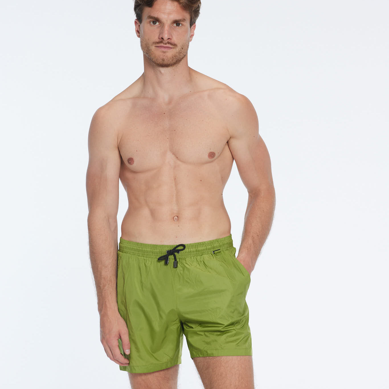 Louis Olive Quick-Dry Swim Shorts | Moeva | Shorts | Each week unveils new pieces—luxury swimwear, fluid resort silhouettes, and elevated summer-to-evening essentials designed to carry you from coastal escapes to city nights.
