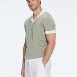 Troy Green/White Tshirt