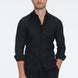 James Black Linen Slim-Fit Shirt | Moeva | Men Classic Collar Shirts | Each week unveils new pieces—luxury swimwear, fluid resort silhouettes, and elevated summer-to-evening essentials designed to carry you from coastal escapes to city nights.