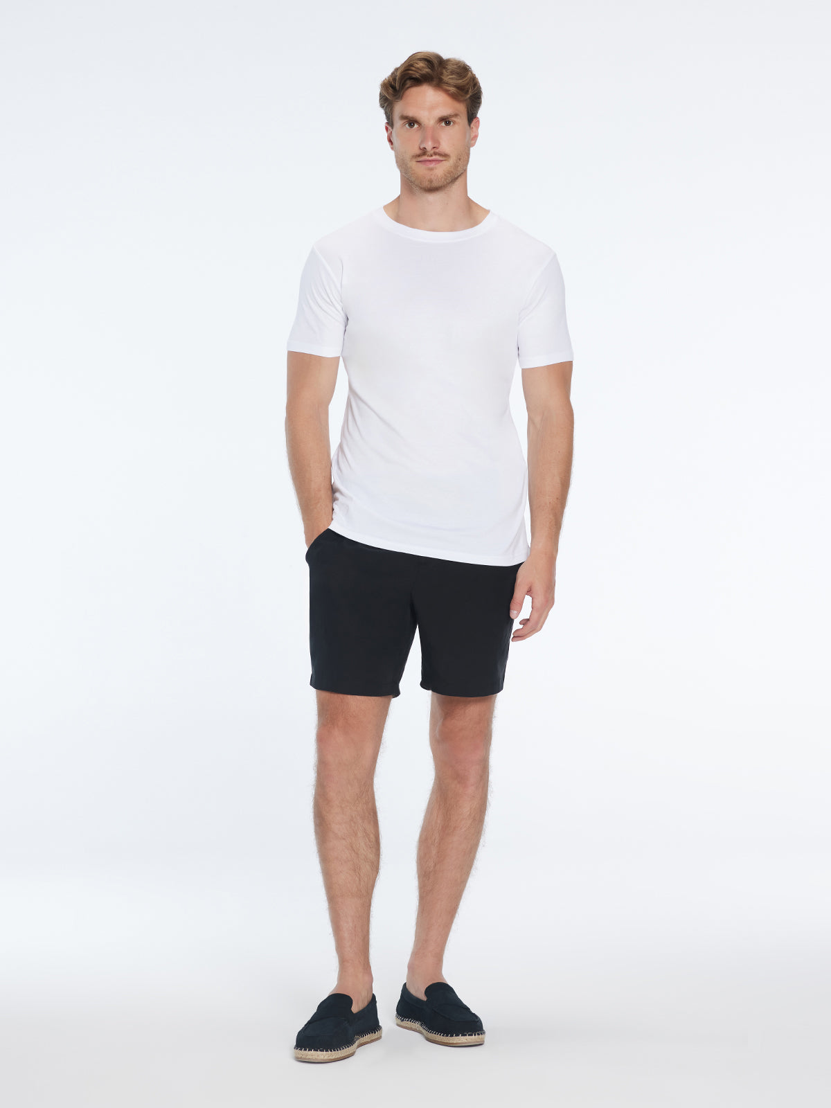 Oscar White Round Neck T-Shirt | Moeva | T-Shirt | Each week unveils new pieces—luxury swimwear, fluid resort silhouettes, and elevated summer-to-evening essentials designed to carry you from coastal escapes to city nights.