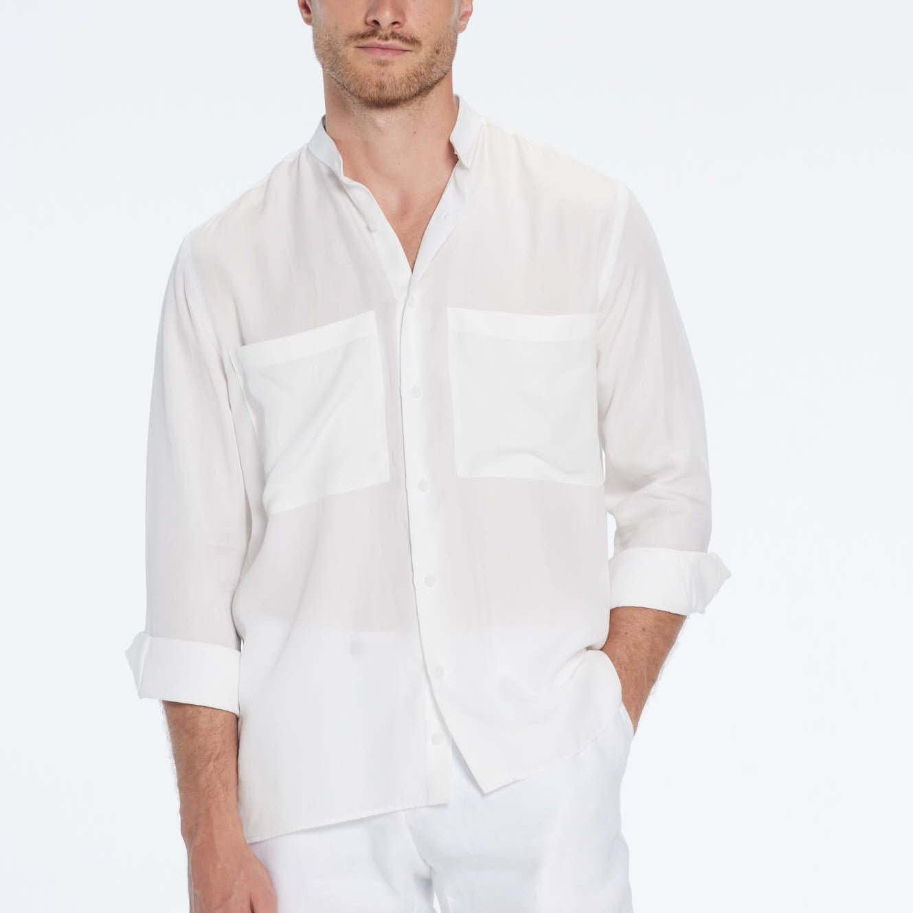 Lucius White Shirt | Moeva | Shirt | Each week unveils new pieces—luxury swimwear, fluid resort silhouettes, and elevated summer-to-evening essentials designed to carry you from coastal escapes to city nights.