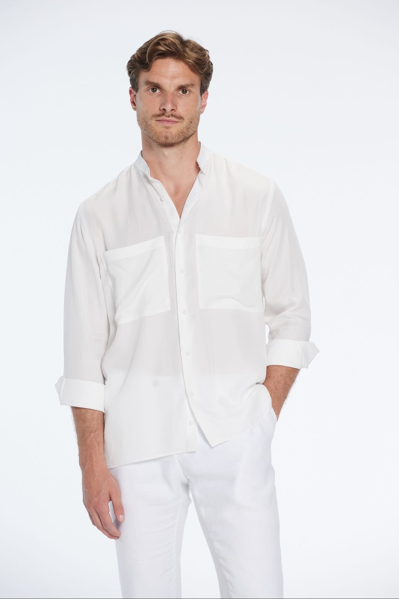 Lucius White Shirt | Moeva | Shirt | Each week unveils new pieces—luxury swimwear, fluid resort silhouettes, and elevated summer-to-evening essentials designed to carry you from coastal escapes to city nights.