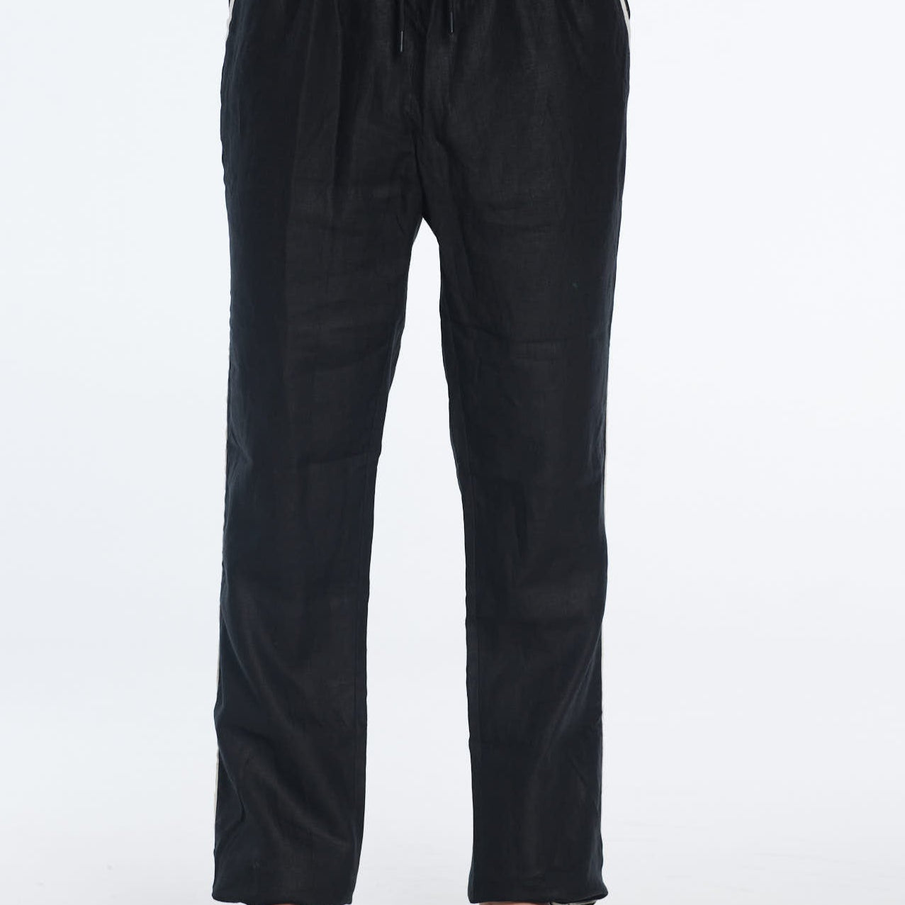 Joseph Black Linen Straight-Leg Pants | Moeva | Pants | Each week unveils new pieces—luxury swimwear, fluid resort silhouettes, and elevated summer-to-evening essentials designed to carry you from coastal escapes to city nights.