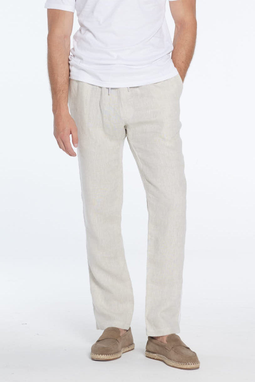 Joseph Nude Linen Straight-Leg Pants | Moeva | Men Pants | Each week unveils new pieces—luxury swimwear, fluid resort silhouettes, and elevated summer-to-evening essentials designed to carry you from coastal escapes to city nights.