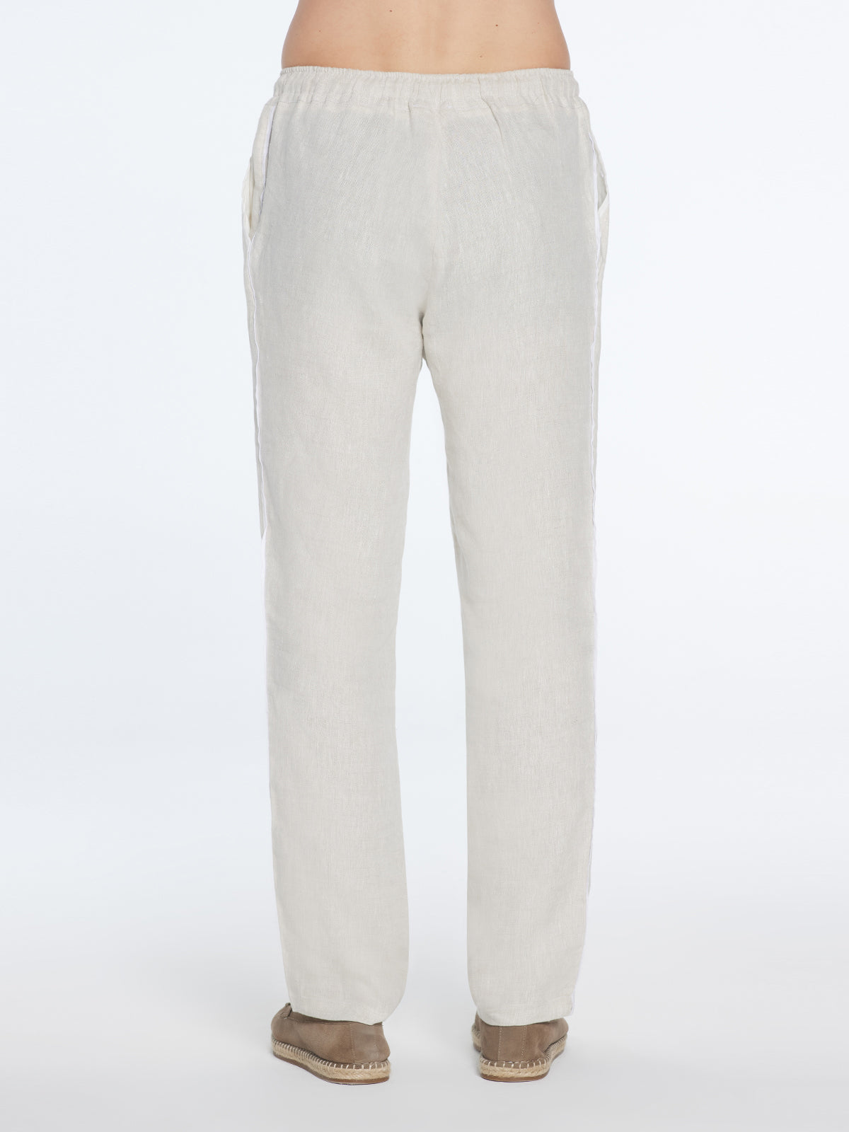 Joseph Nude Linen Straight-Leg Pants | Moeva | Pants | Each week unveils new pieces—luxury swimwear, fluid resort silhouettes, and elevated summer-to-evening essentials designed to carry you from coastal escapes to city nights.