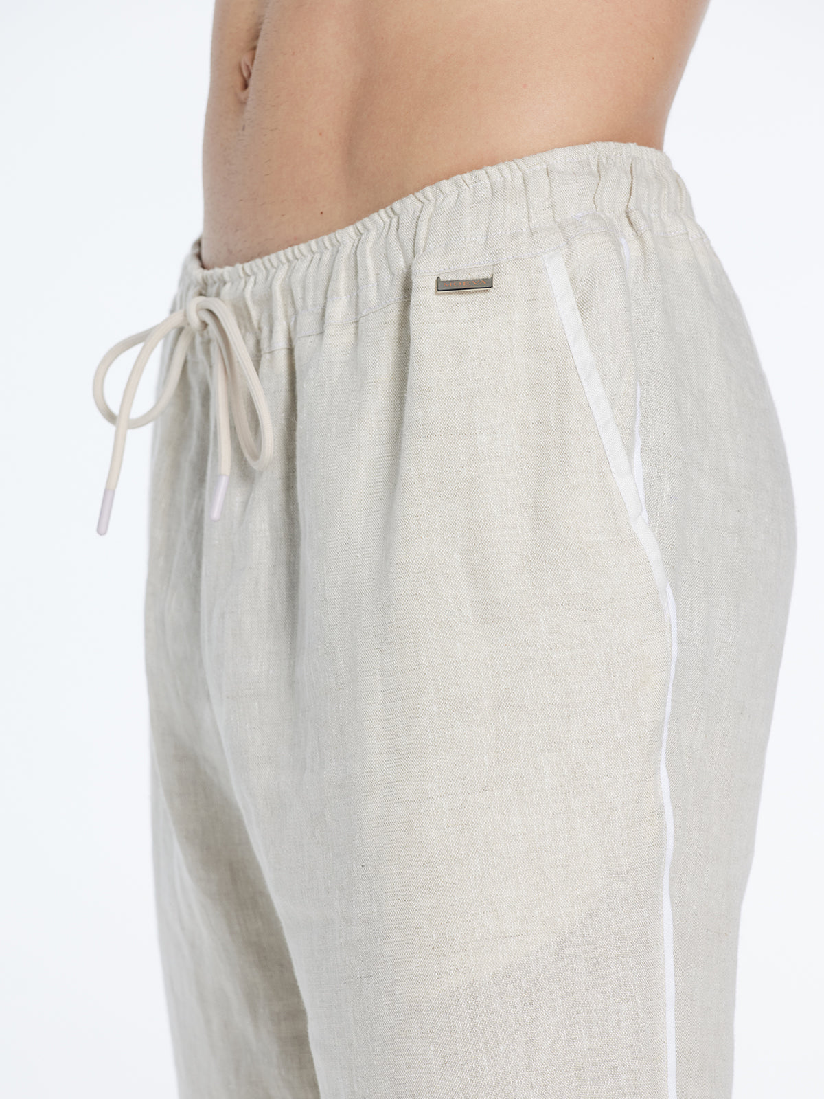 Joseph Nude Linen Straight-Leg Pants | Moeva | Pants | Each week unveils new pieces—luxury swimwear, fluid resort silhouettes, and elevated summer-to-evening essentials designed to carry you from coastal escapes to city nights.