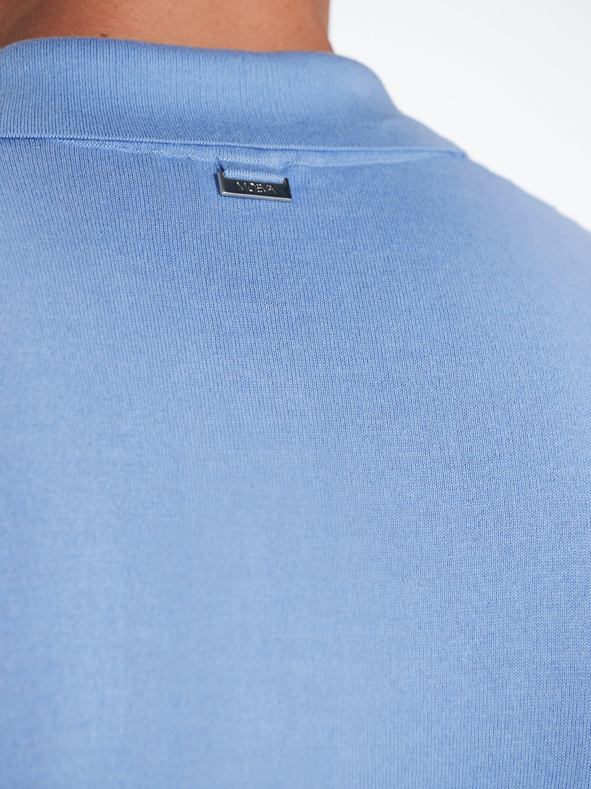 Johan Baby Blue Cotton Polo Shirt | Moeva | T-Shirt | Each week unveils new pieces—luxury swimwear, fluid resort silhouettes, and elevated summer-to-evening essentials designed to carry you from coastal escapes to city nights.