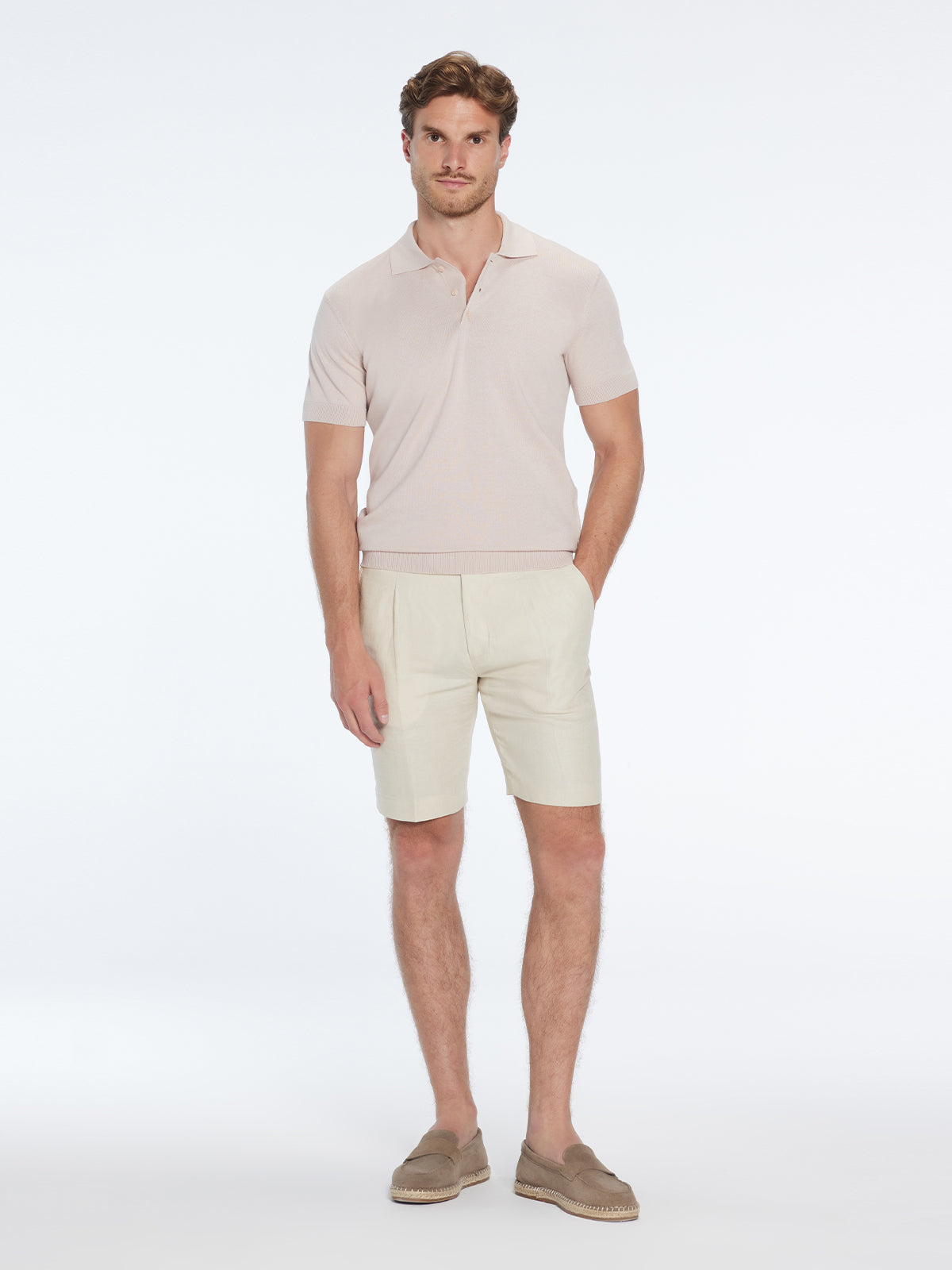 Johan Nude Cotton Polo Shirt | Moeva | T-Shirt | Each week unveils new pieces—luxury swimwear, fluid resort silhouettes, and elevated summer-to-evening essentials designed to carry you from coastal escapes to city nights.