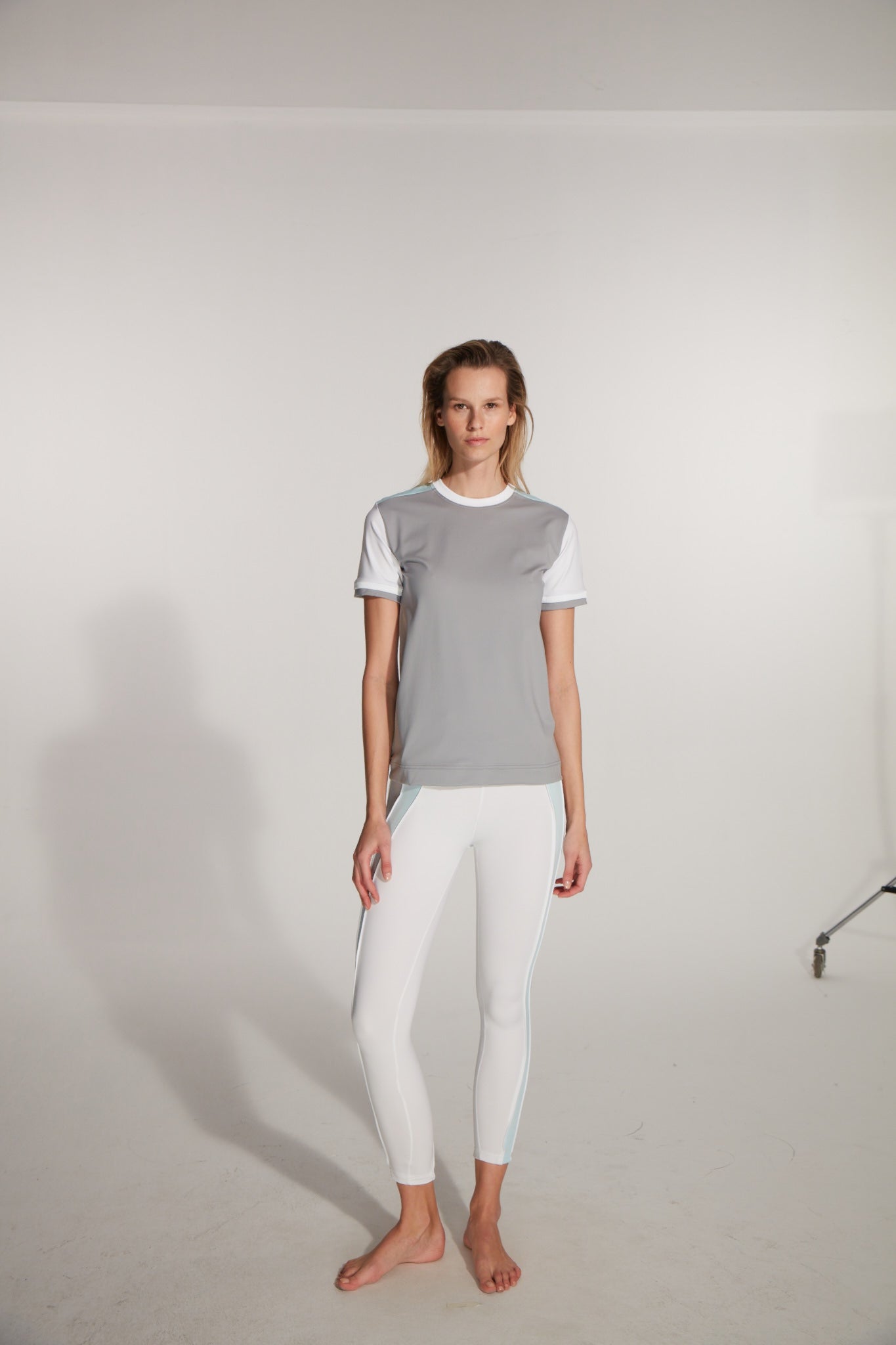 Leticia Green Grey White T-Shirt | Moeva | Sports Bras | Each week unveils new pieces—luxury swimwear, fluid resort silhouettes, and elevated summer-to-evening essentials designed to carry you from coastal escapes to city nights.
