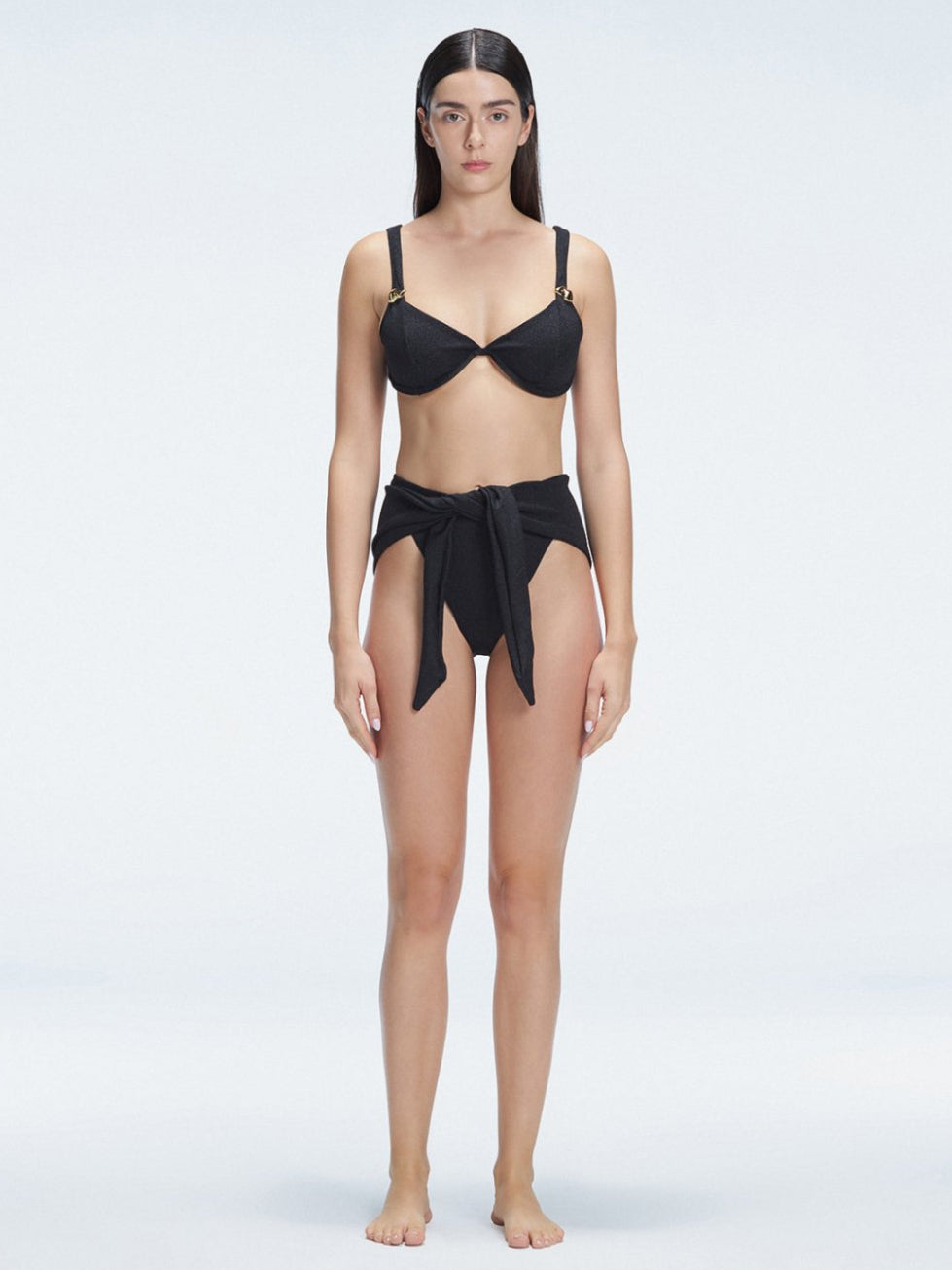 Madelyn Black Underwired High Waist Bikini Set | Moeva | Bikini Set | Each week unveils new pieces—luxury swimwear, fluid resort silhouettes, and elevated summer-to-evening essentials designed to carry you from coastal escapes to city nights.