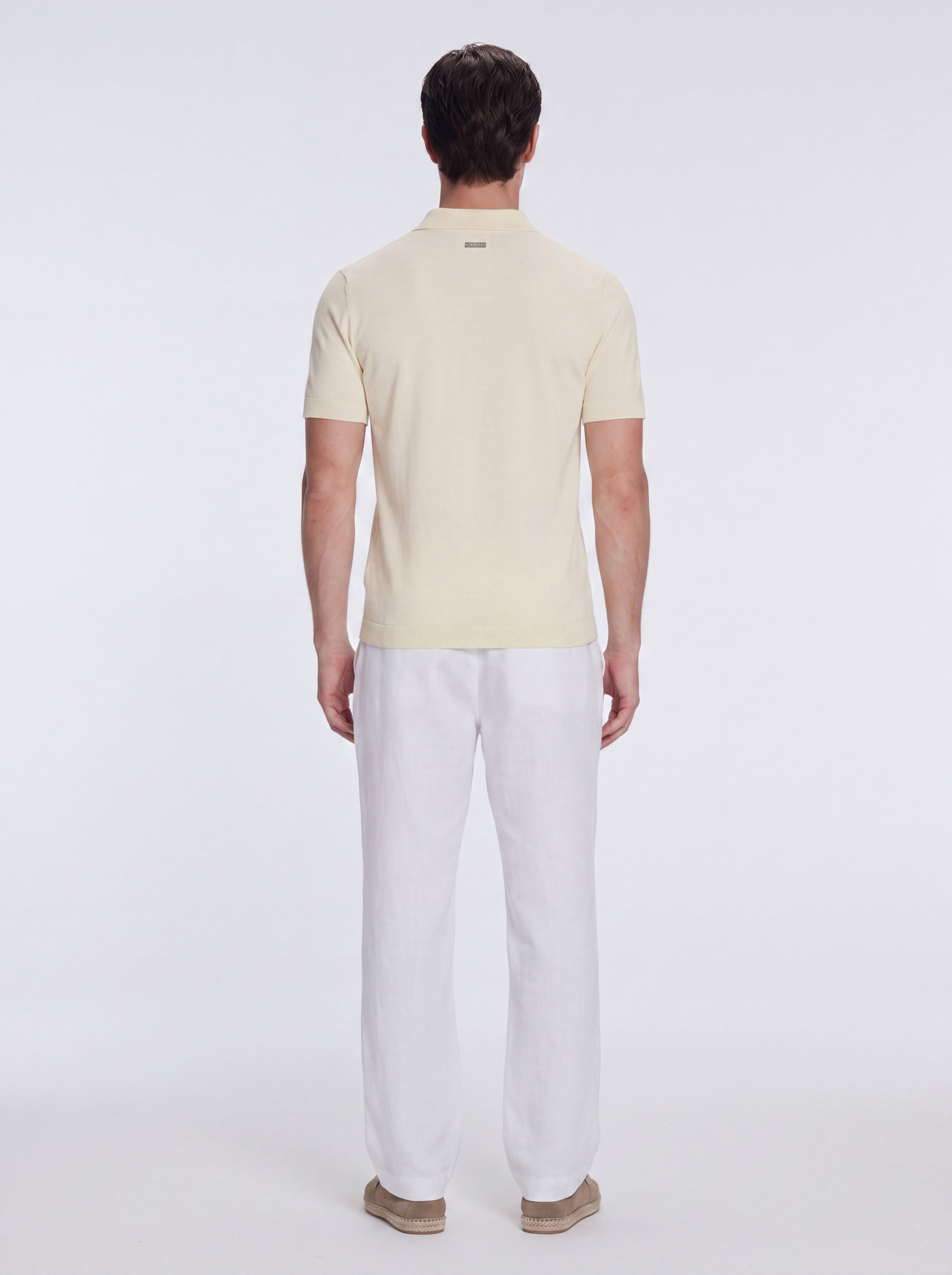 Mark Yellow Polo Cotton V-Neck Polo T-Shirt