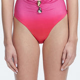 Meredith Gradient High Waist Satin Bikini Bottom
