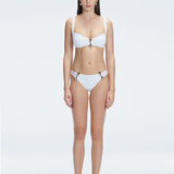 Emilia White Balconette Solid Bikini Top
