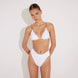 Como White Triangle High Waist Solid Bikini Set | Moeva | Bikini Set | Each week unveils new pieces—luxury swimwear, fluid resort silhouettes, and elevated summer-to-evening essentials designed to carry you from coastal escapes to city nights.