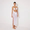 Maritza White Sheer High-Rise Skirt with Gold Chain Belt | Moeva | Beachwear Skirts | Each week unveils new pieces—luxury swimwear, fluid resort silhouettes, and elevated summer-to-evening essentials designed to carry you from coastal escapes to city nights.