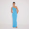 Fewa Blue One-Shoulder Knitted Maxi Dress with Side Cut-Out Detail | Moeva | RTW Dresses | Each week unveils new pieces—luxury swimwear, fluid resort silhouettes, and elevated summer-to-evening essentials designed to carry you from coastal escapes to city nights.