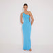 Fewa Blue One-Shoulder Knitted Maxi Dress with Side Cut-Out Detail | Moeva | RTW Dresses | Each week unveils new pieces—luxury swimwear, fluid resort silhouettes, and elevated summer-to-evening essentials designed to carry you from coastal escapes to city nights.