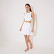 Lanao White Cut-Out Knit Mini Dress with Gold Detail | Moeva | RTW Dresses | Each week unveils new pieces—luxury swimwear, fluid resort silhouettes, and elevated summer-to-evening essentials designed to carry you from coastal escapes to city nights.