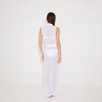 Kariba Sleeveless Belted Knitted Mesh White Kaftan | Moeva | Kaftans | Each week unveils new pieces—luxury swimwear, fluid resort silhouettes, and elevated summer-to-evening essentials designed to carry you from coastal escapes to city nights.