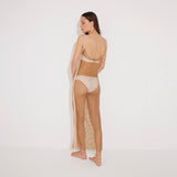 Triana Nude Rhinestone Details Mesh Long Dress | Moeva | Beachwear Dresses | Each week unveils new pieces—luxury swimwear, fluid resort silhouettes, and elevated summer-to-evening essentials designed to carry you from coastal escapes to city nights.