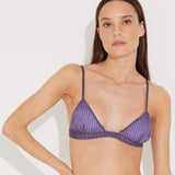 North Lilac Triangle Knitted Bikini Top
