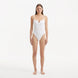Muriel White Scoop Neck Textured Swimsuit | Moeva | Swimsuit | Each week unveils new pieces—luxury swimwear, fluid resort silhouettes, and elevated summer-to-evening essentials designed to carry you from coastal escapes to city nights.