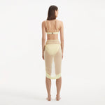 Raiden Yellow Tie Front Wavy-Trim Sheer Sarong | Moeva | Sarongs | Each week unveils new pieces—luxury swimwear, fluid resort silhouettes, and elevated summer-to-evening essentials designed to carry you from coastal escapes to city nights.