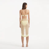 Raiden Yellow Tie Front Wavy-Trim Sheer Sarong | Moeva | Sarongs | Each week unveils new pieces—luxury swimwear, fluid resort silhouettes, and elevated summer-to-evening essentials designed to carry you from coastal escapes to city nights.