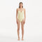 Muriel Yellow Scoop Neck Textured Swimsuit | Moeva | Swimsuit | Each week unveils new pieces—luxury swimwear, fluid resort silhouettes, and elevated summer-to-evening essentials designed to carry you from coastal escapes to city nights.