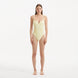 Muriel Yellow Scoop Neck Textured Swimsuit | Moeva | Swimsuit | Each week unveils new pieces—luxury swimwear, fluid resort silhouettes, and elevated summer-to-evening essentials designed to carry you from coastal escapes to city nights.